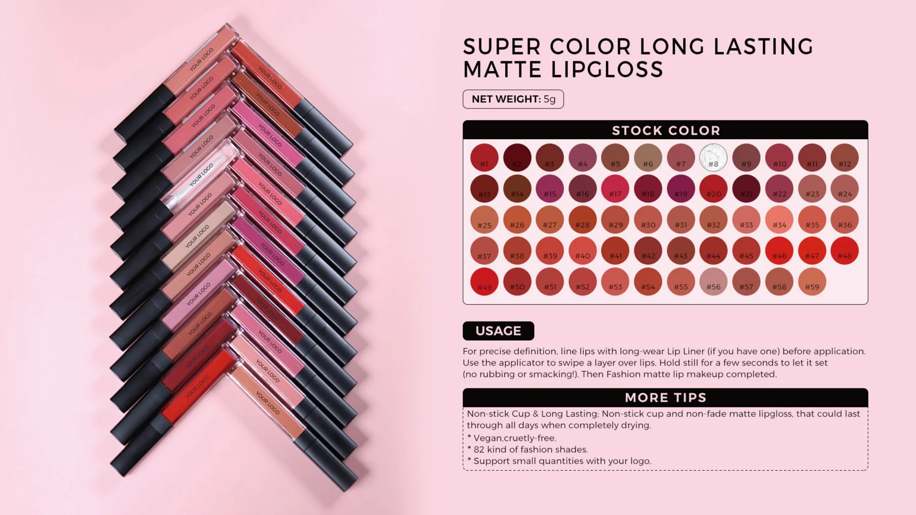ARIS lip makeup catalog page 4 for private label lip balm lipstick lip gloss and lip oil OEM ODM
