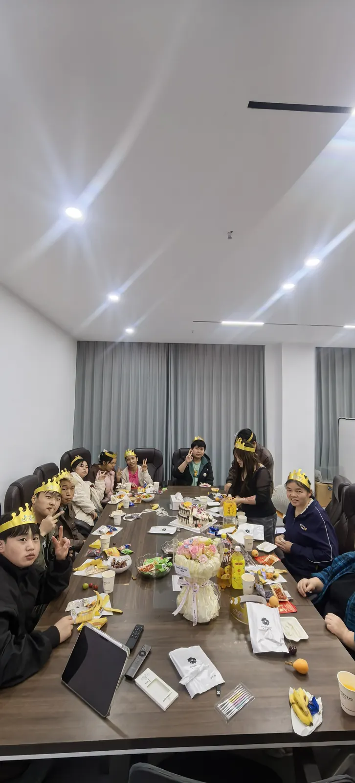 ARIS Cosmetics birthday celebration poster and team activity