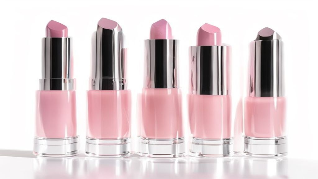 High-end clear lip gloss tubes on white background